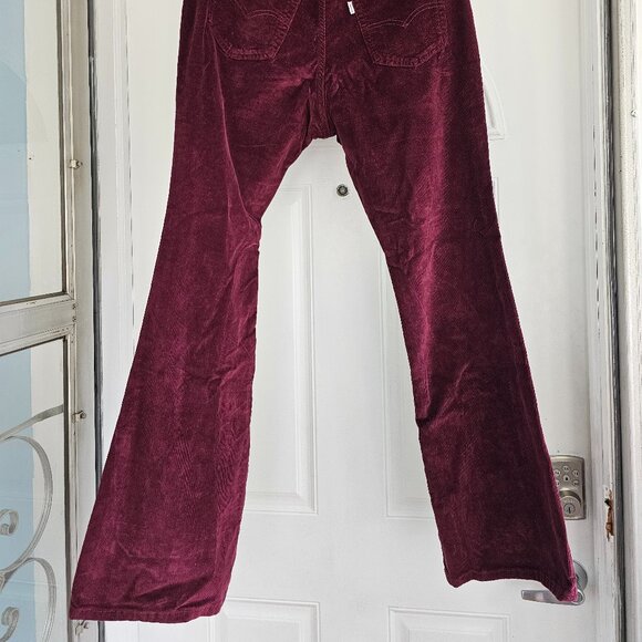 Levi's 726 Flare High Rise Pale Mauve Corduroy Flare Women's Jeans (32 x 32) - Picture 12 of 15